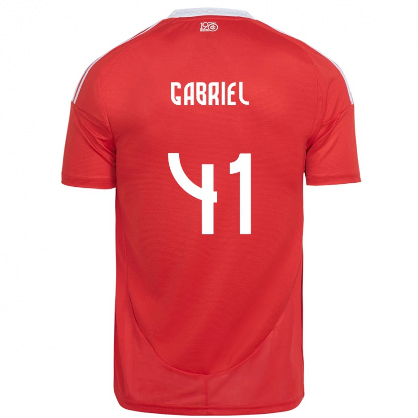 Danxen Damen Victor Gabriel #41 Weiß Rot Heimtrikot Trikot 2025/26 T-Shirt Schweiz