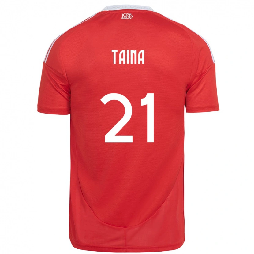 Danxen Damen Tainá #21 Weiß Rot Heimtrikot Trikot 2025/26 T-Shirt Schweiz