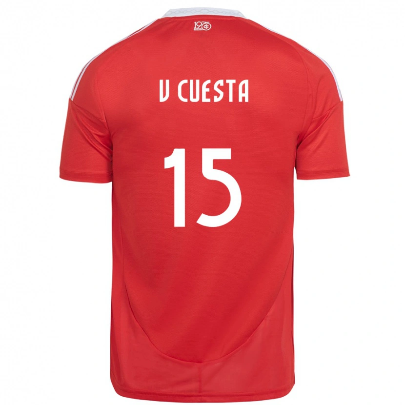 Danxen Damen Victor Cuesta #15 Weiß Rot Heimtrikot Trikot 2025/26 T-Shirt Schweiz