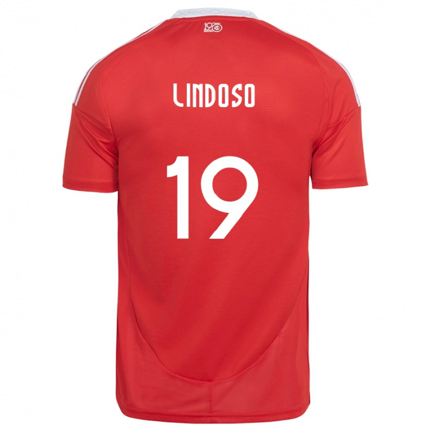 Danxen Damen Rodrigo Lindoso #19 Weiß Rot Heimtrikot Trikot 2025/26 T-Shirt Schweiz