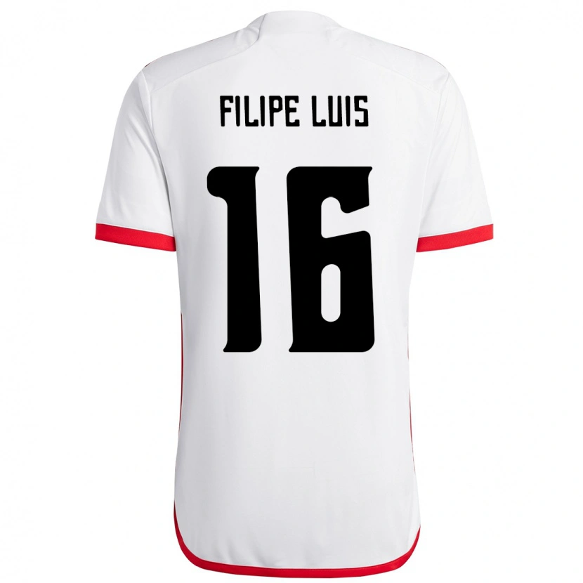 Danxen Damen Filipe Luis #16 Rot Schwarz Auswärtstrikot Trikot 2025/26 T-Shirt Schweiz