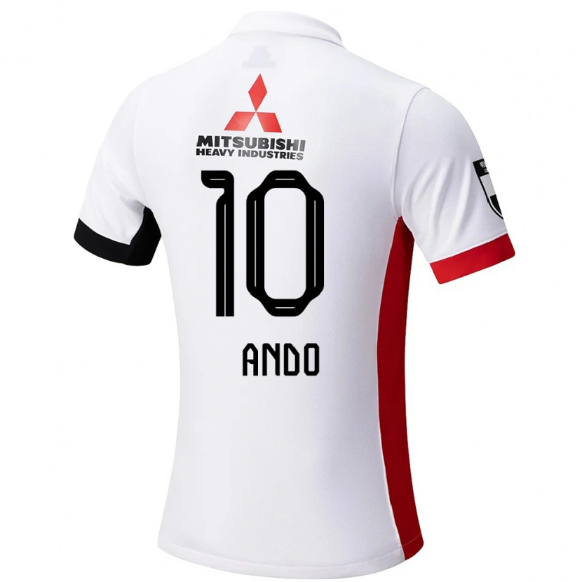 Danxen Damen Kozue Ando #10 Rot Weiß Auswärtstrikot Trikot 2025/26 T-Shirt Schweiz