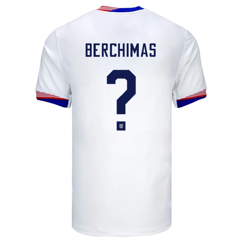 Danxen Herren Vereinigte Staaten Nimfasha Berchimas #0 Weiß Heimtrikot Trikot 24-26 T-Shirt Schweiz