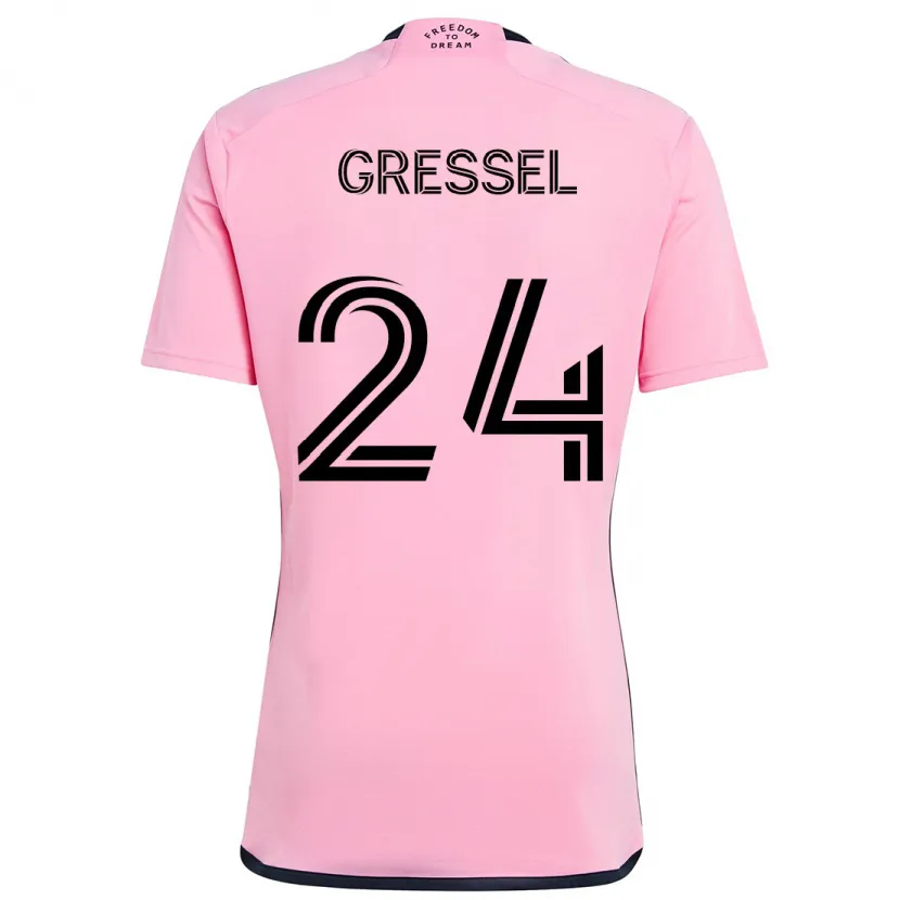 Danxen Kinder Julian Gressel #24 Rosa Heimtrikot Trikot 2024/25 T-Shirt Schweiz