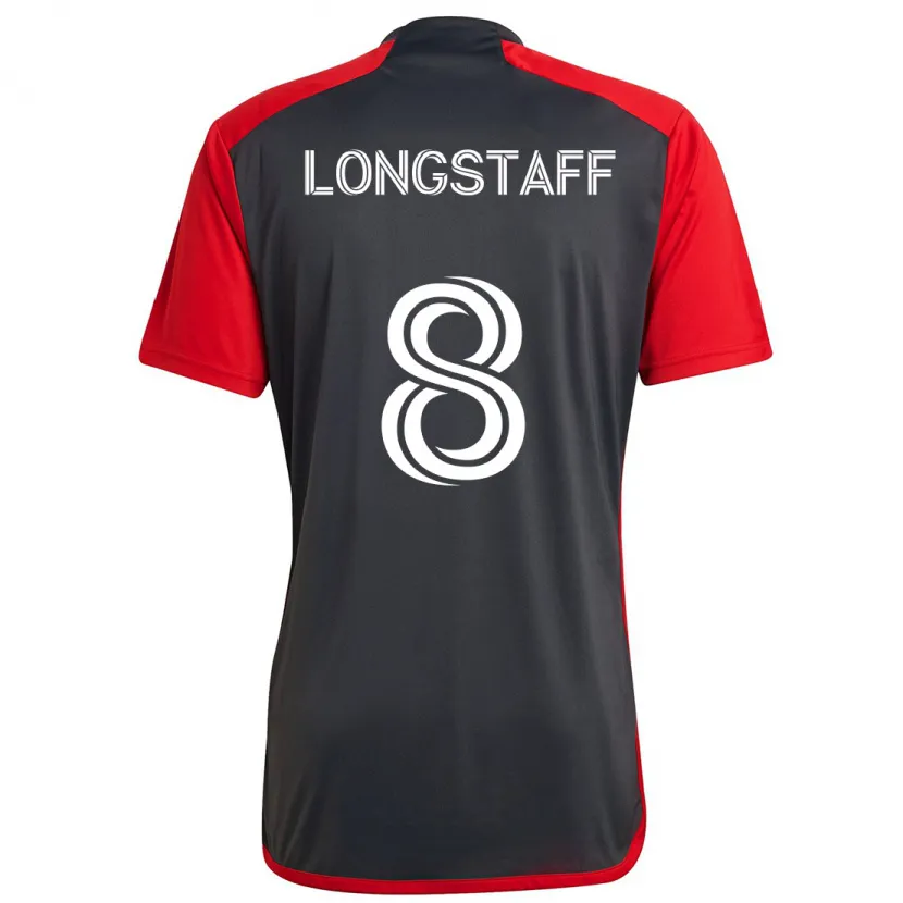 Danxen Kinder Matty Longstaff #8 Grau Rot Heimtrikot Trikot 2024/25 T-Shirt Schweiz