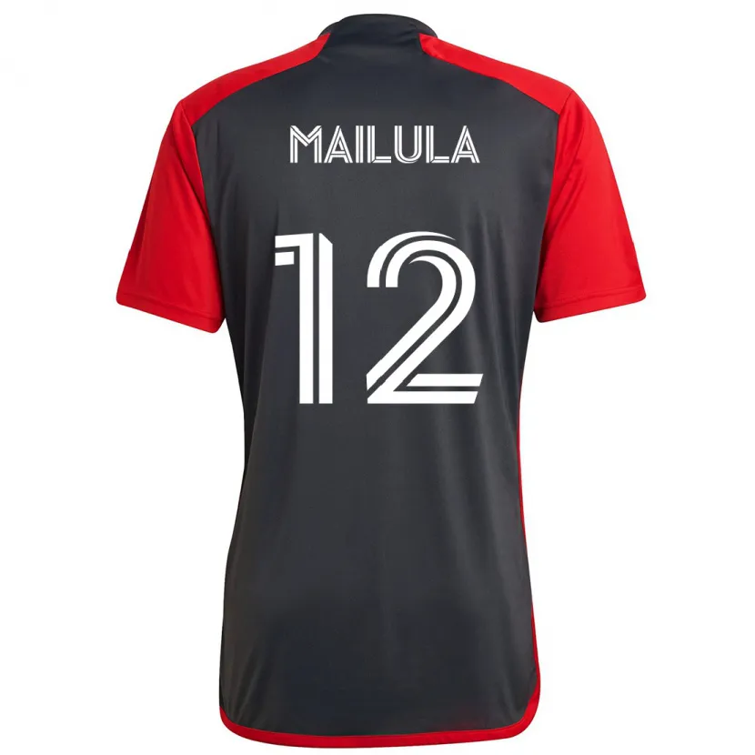 Danxen Kinder Cassius Mailula #12 Grau Rot Heimtrikot Trikot 2024/25 T-Shirt Schweiz