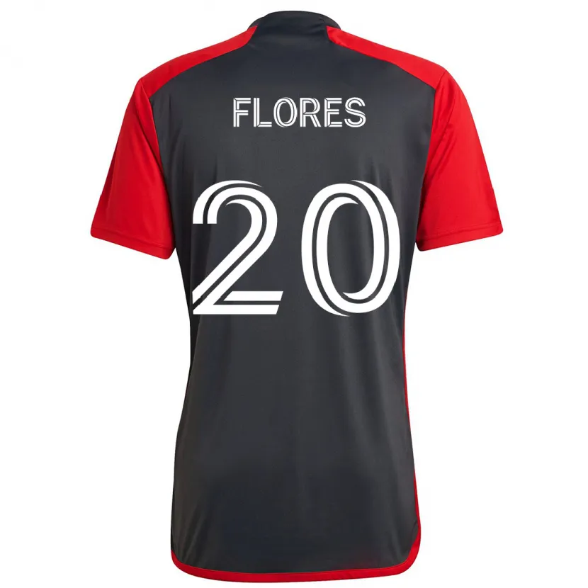 Danxen Kinder Deybi Flores #20 Grau Rot Heimtrikot Trikot 2024/25 T-Shirt Schweiz