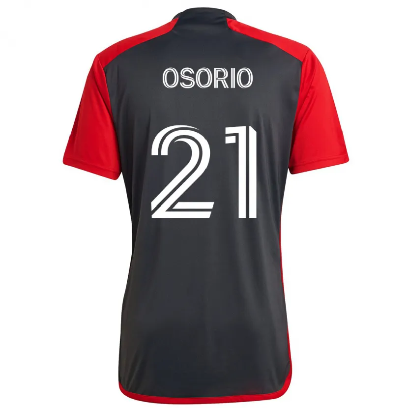 Danxen Kinder Jonathan Osorio #21 Grau Rot Heimtrikot Trikot 2024/25 T-Shirt Schweiz