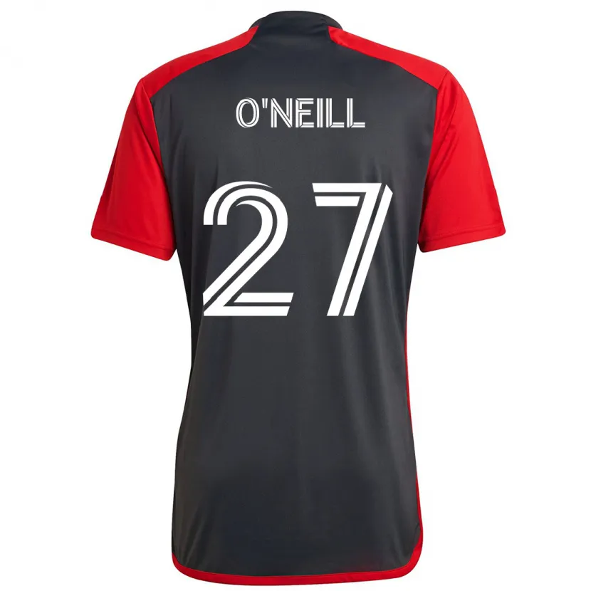 Danxen Kinder Shane O'neill #27 Grau Rot Heimtrikot Trikot 2024/25 T-Shirt Schweiz