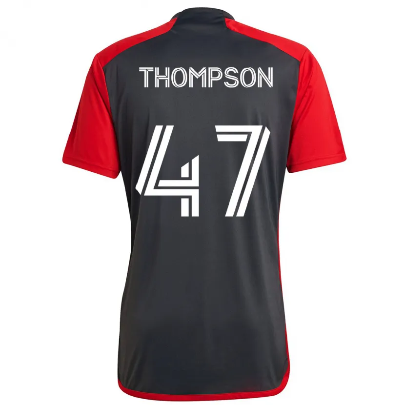 Danxen Kinder Kosi Thompson #47 Grau Rot Heimtrikot Trikot 2024/25 T-Shirt Schweiz