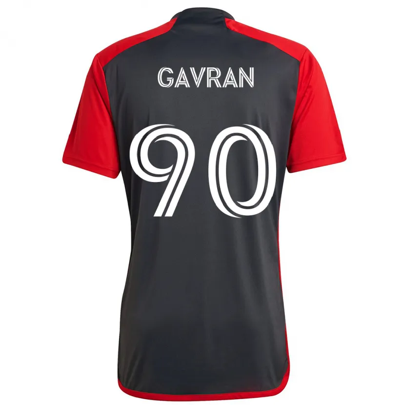 Danxen Kinder Luka Gavran #90 Grau Rot Heimtrikot Trikot 2024/25 T-Shirt Schweiz