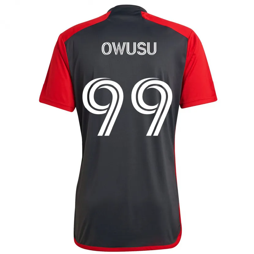 Danxen Kinder Prince Osei Owusu #99 Grau Rot Heimtrikot Trikot 2024/25 T-Shirt Schweiz