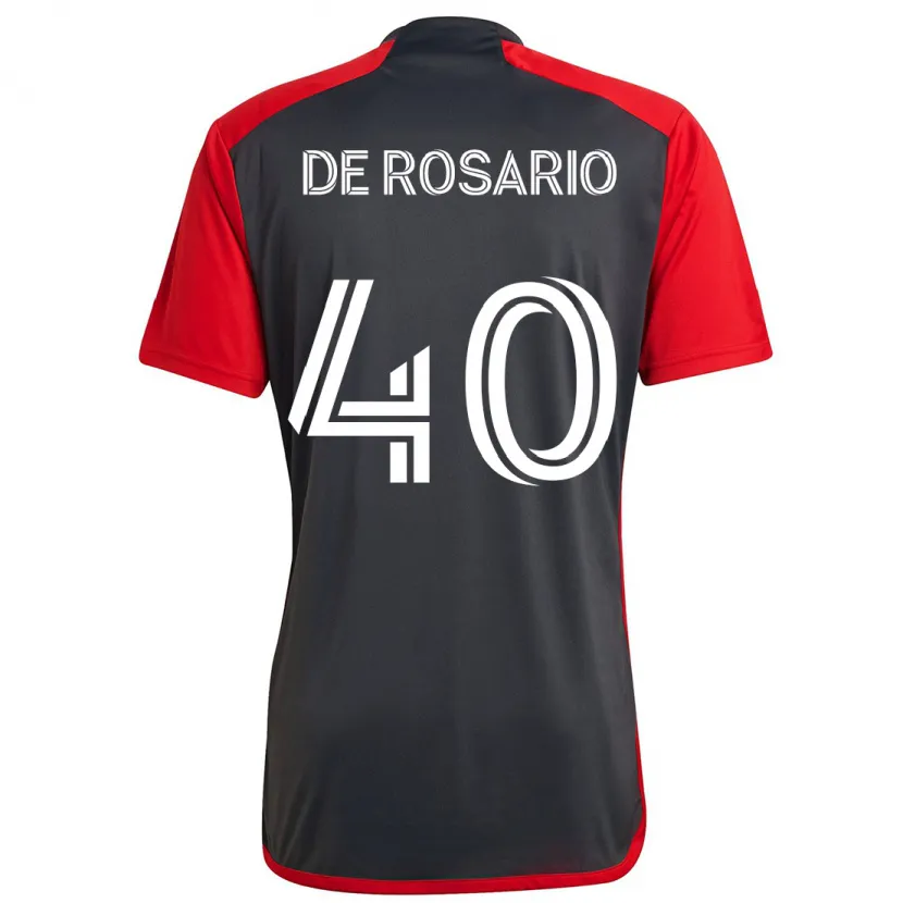 Danxen Kinder Adisa De Rosario #40 Grau Rot Heimtrikot Trikot 2024/25 T-Shirt Schweiz