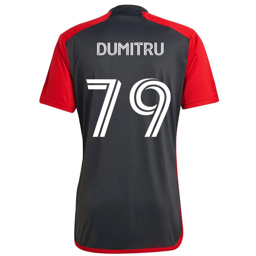 Danxen Kinder Andrei Dumitru #79 Grau Rot Heimtrikot Trikot 2024/25 T-Shirt Schweiz