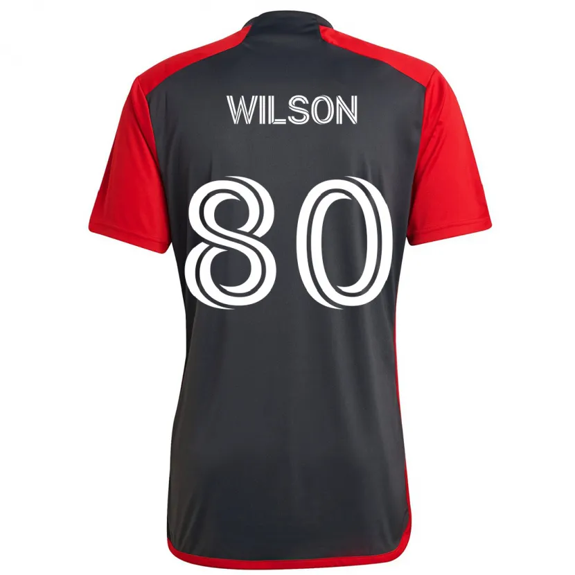 Danxen Kinder Shafique Wilson #80 Grau Rot Heimtrikot Trikot 2024/25 T-Shirt Schweiz