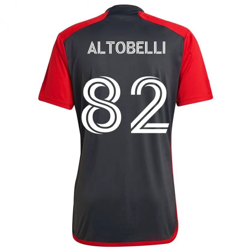 Danxen Kinder Julian Altobelli #82 Grau Rot Heimtrikot Trikot 2024/25 T-Shirt Schweiz