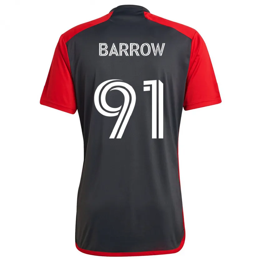 Danxen Kinder Dékwon Barrow #91 Grau Rot Heimtrikot Trikot 2024/25 T-Shirt Schweiz