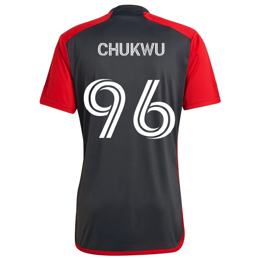 Danxen Kinder Richard Chukwu #96 Grau Rot Heimtrikot Trikot 2024/25 T-Shirt Schweiz