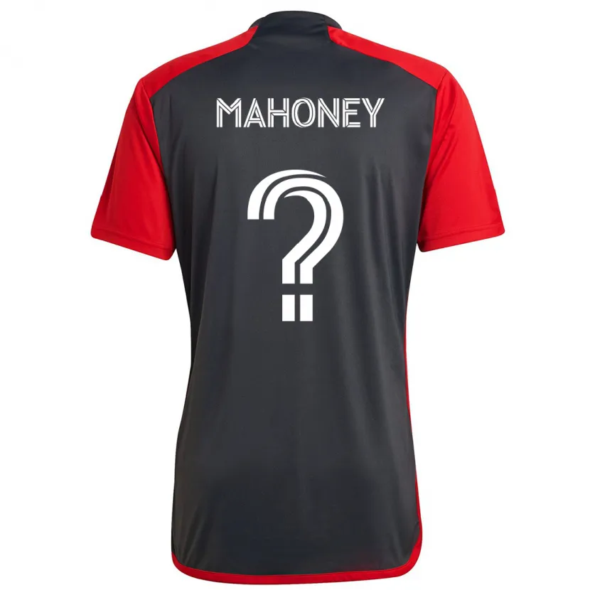 Danxen Kinder Adrian Mahoney #0 Grau Rot Heimtrikot Trikot 2024/25 T-Shirt Schweiz