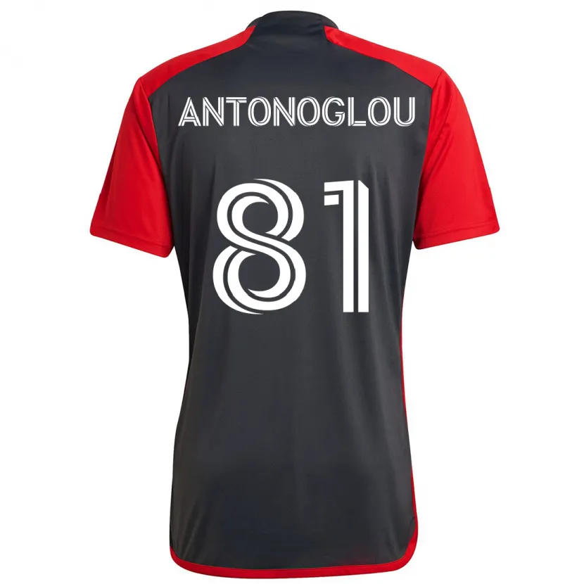 Danxen Kinder Themi Antonoglou #81 Grau Rot Heimtrikot Trikot 2024/25 T-Shirt Schweiz