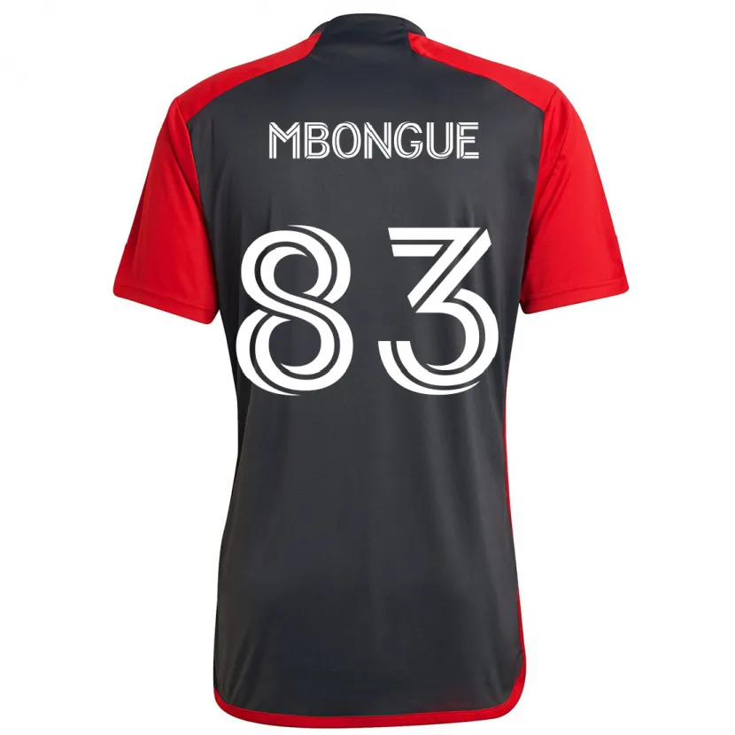 Danxen Kinder Hugo Mbongue #83 Grau Rot Heimtrikot Trikot 2024/25 T-Shirt Schweiz