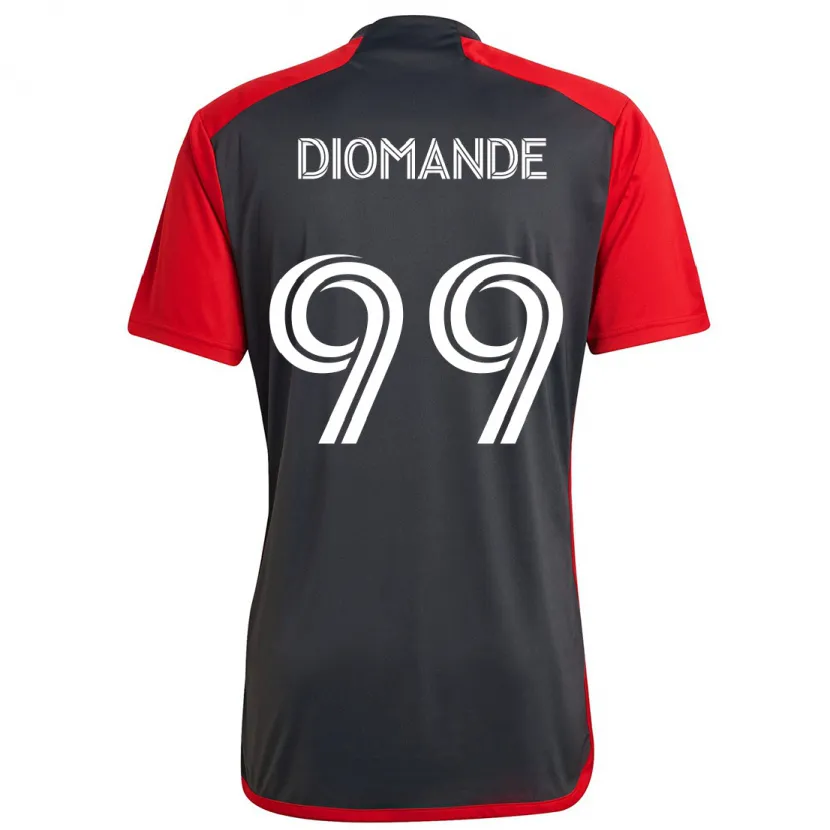 Danxen Kinder Adama Diomande #99 Grau Rot Heimtrikot Trikot 2024/25 T-Shirt Schweiz