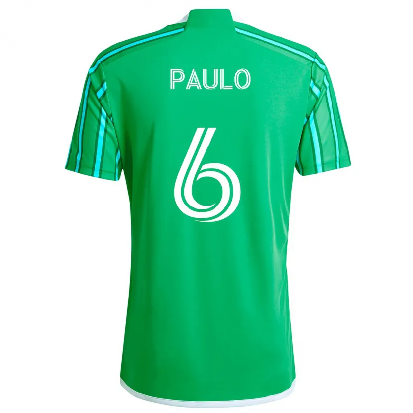 Danxen Kinder João Paulo #6 Grün Weiß Heimtrikot Trikot 2024/25 T-Shirt Schweiz