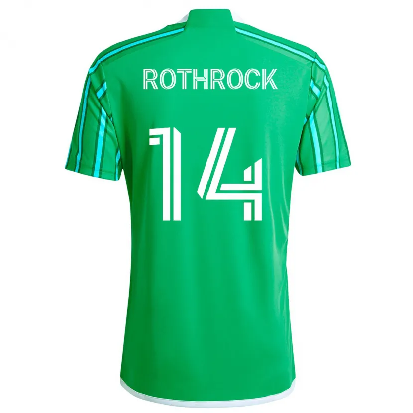 Danxen Kinder Paul Rothrock #14 Grün Weiß Heimtrikot Trikot 2024/25 T-Shirt Schweiz