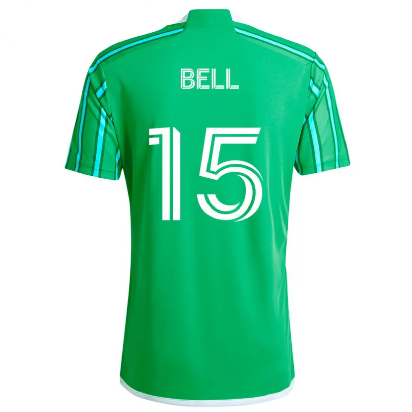 Danxen Kinder Jon Bell #15 Grün Weiß Heimtrikot Trikot 2024/25 T-Shirt Schweiz