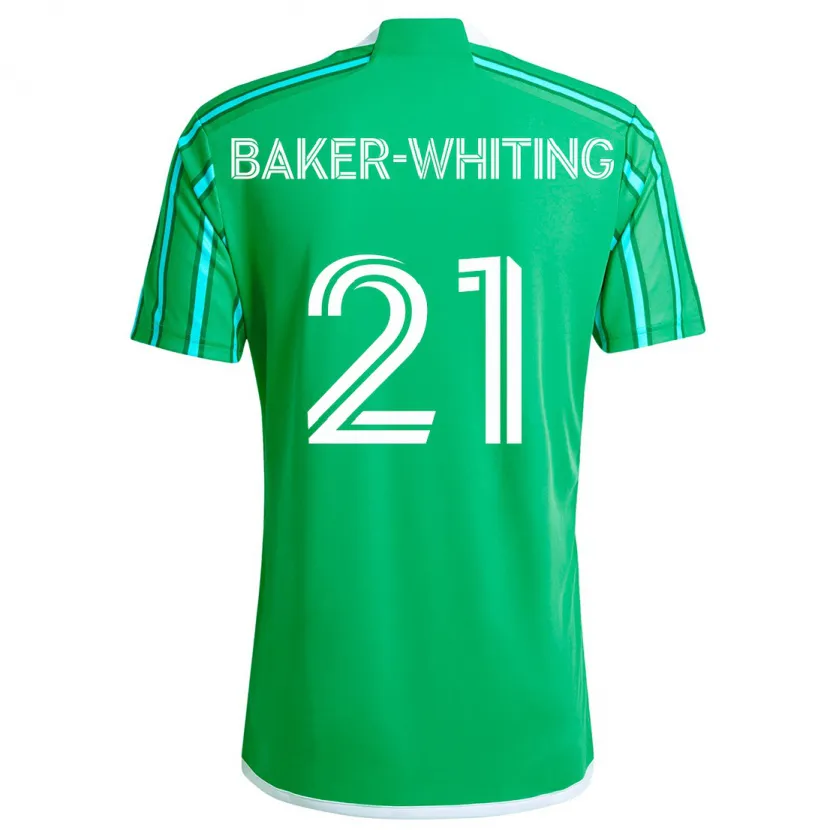 Danxen Kinder Reed Baker-Whiting #21 Grün Weiß Heimtrikot Trikot 2024/25 T-Shirt Schweiz