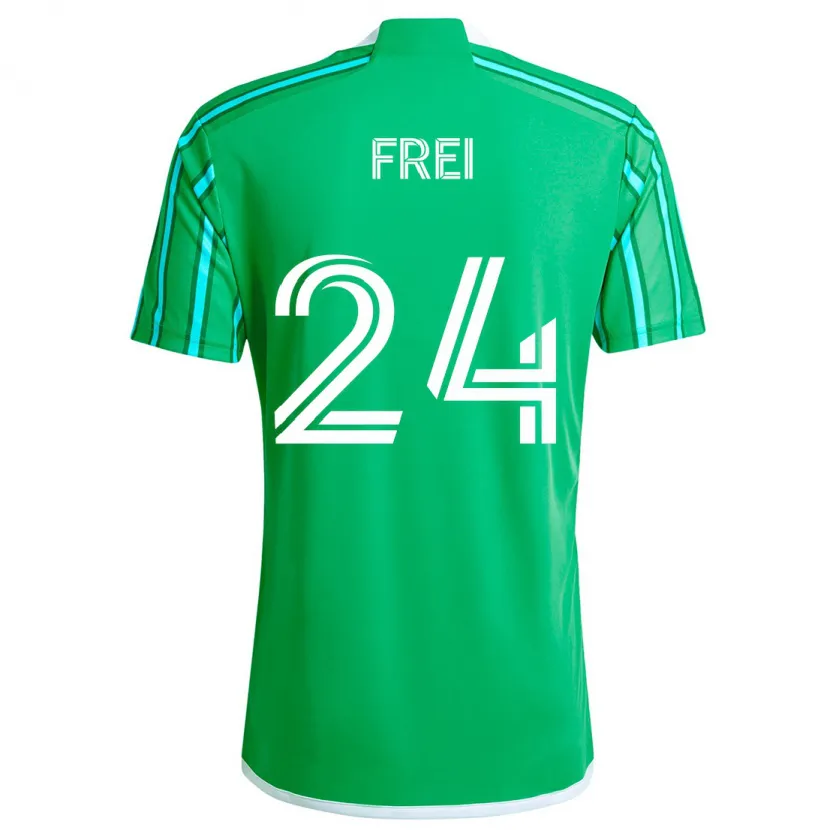 Danxen Kinder Stefan Frei #24 Grün Weiß Heimtrikot Trikot 2024/25 T-Shirt Schweiz