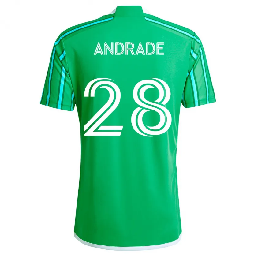 Danxen Kinder Yeimar Gómez Andrade #28 Grün Weiß Heimtrikot Trikot 2024/25 T-Shirt Schweiz