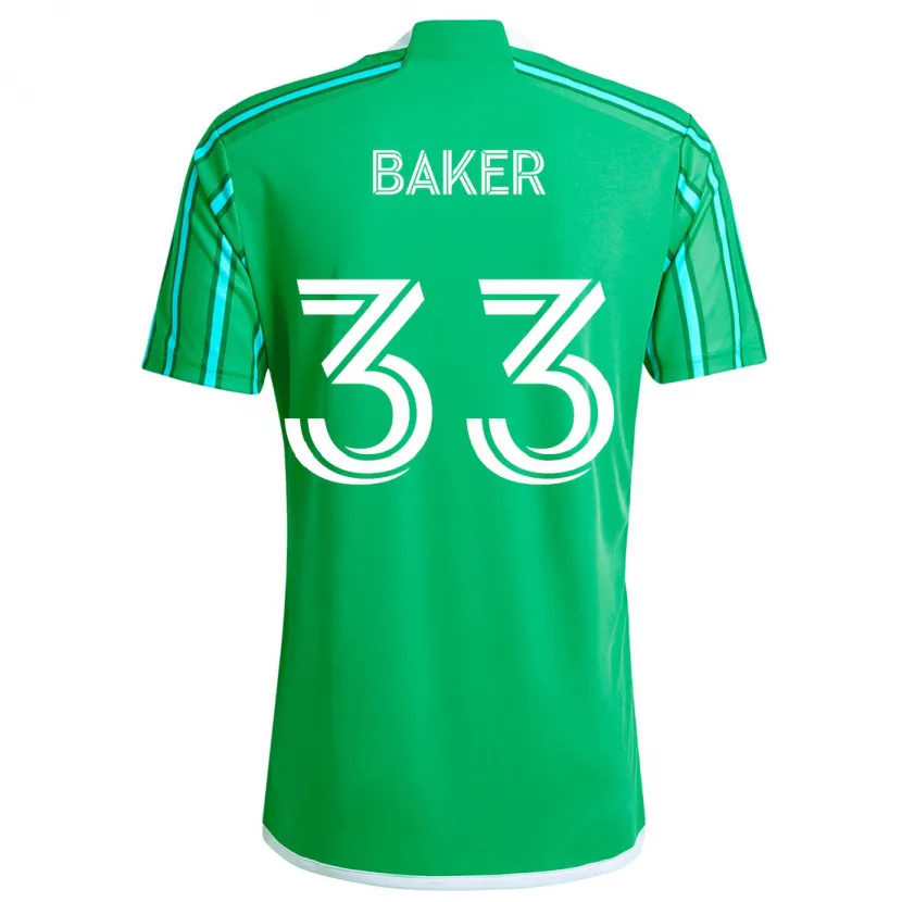 Danxen Kinder Cody Baker #33 Grün Weiß Heimtrikot Trikot 2024/25 T-Shirt Schweiz