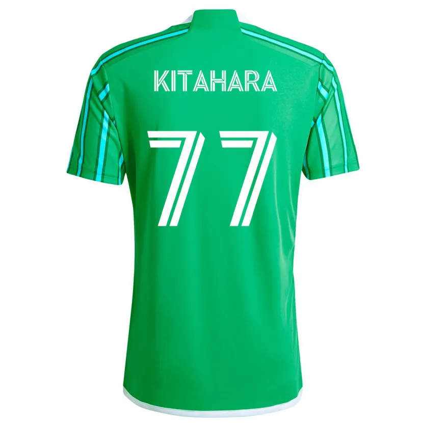 Danxen Kinder Sota Kitahara #77 Grün Weiß Heimtrikot Trikot 2024/25 T-Shirt Schweiz