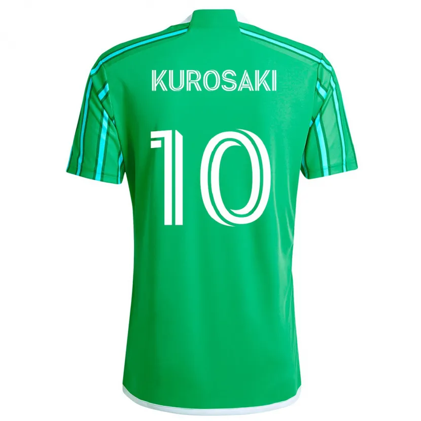 Danxen Kinder Yuuka Kurosaki #10 Grün Weiß Heimtrikot Trikot 2024/25 T-Shirt Schweiz