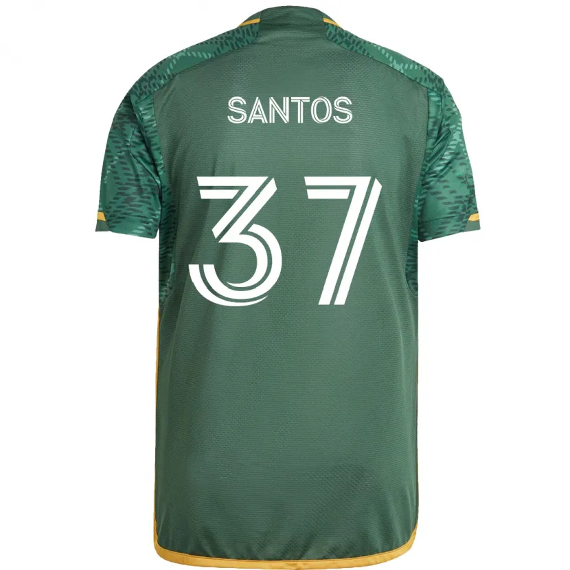 Danxen Kinder Noah Santos #37 Grün Orange Heimtrikot Trikot 2024/25 T-Shirt Schweiz