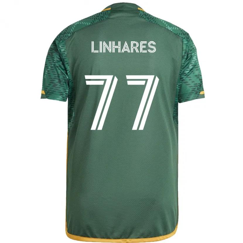 Danxen Kinder Kyle Linhares #77 Grün Orange Heimtrikot Trikot 2024/25 T-Shirt Schweiz