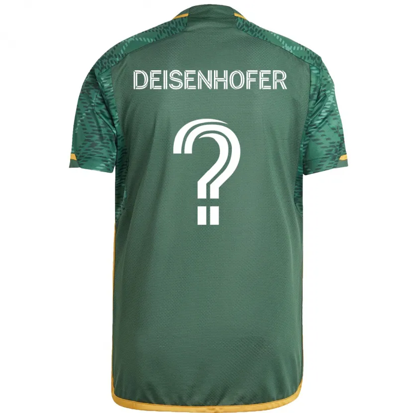 Danxen Kinder Maximilian Deisenhofer #0 Grün Orange Heimtrikot Trikot 2024/25 T-Shirt Schweiz