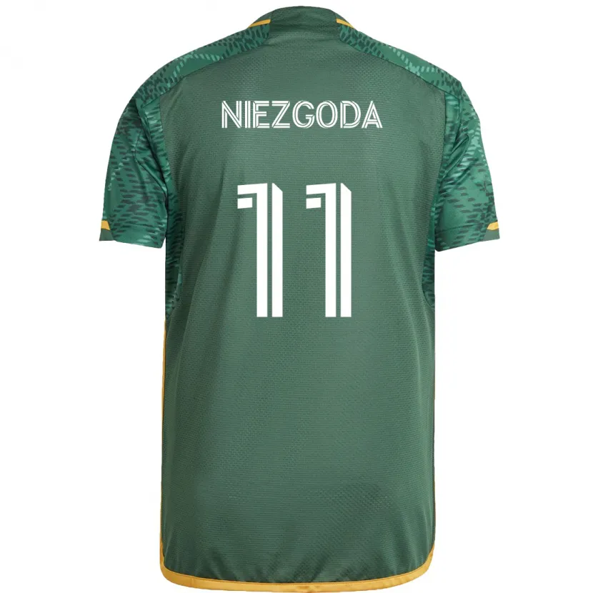 Danxen Kinder Jaroslaw Niezgoda #11 Grün Orange Heimtrikot Trikot 2024/25 T-Shirt Schweiz