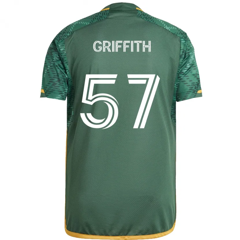 Danxen Kinder Víctor Griffith #57 Grün Orange Heimtrikot Trikot 2024/25 T-Shirt Schweiz