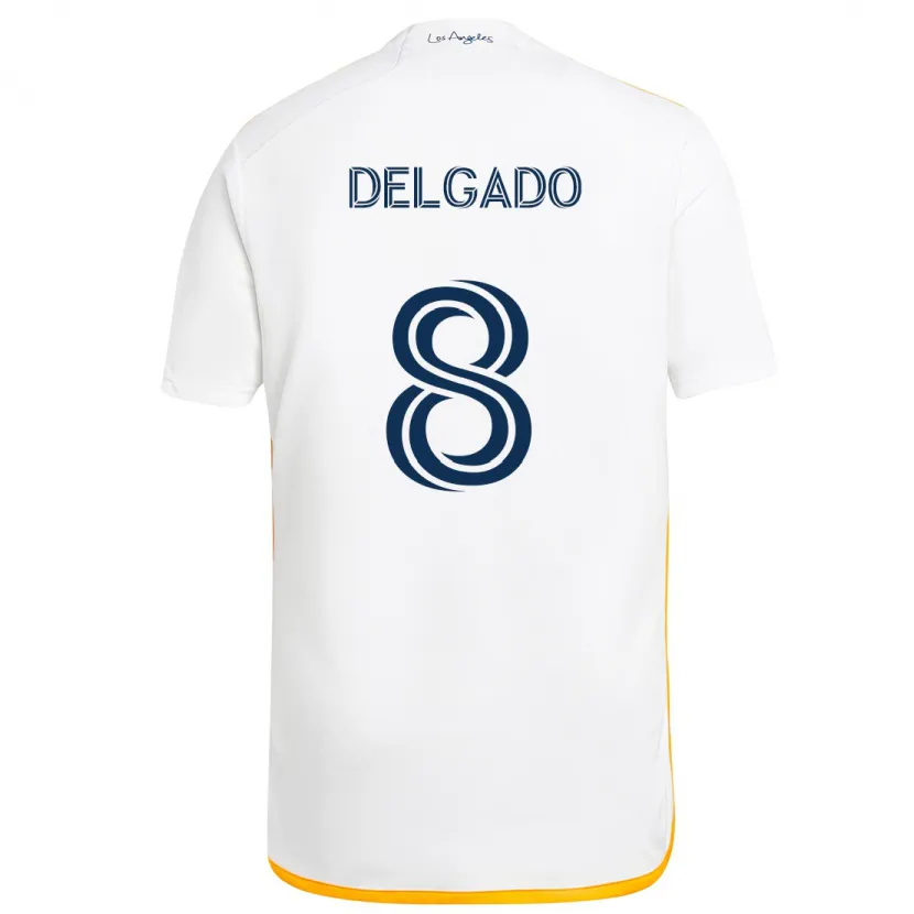 Danxen Kinder Mark Delgado #8 Weiß Gelb Heimtrikot Trikot 2024/25 T-Shirt Schweiz