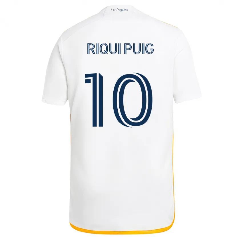 Danxen Kinder Riqui Puig #10 Weiß Gelb Heimtrikot Trikot 2024/25 T-Shirt Schweiz