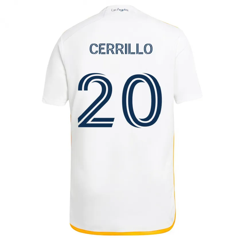 Danxen Kinder Edwin Cerrillo #20 Weiß Gelb Heimtrikot Trikot 2024/25 T-Shirt Schweiz