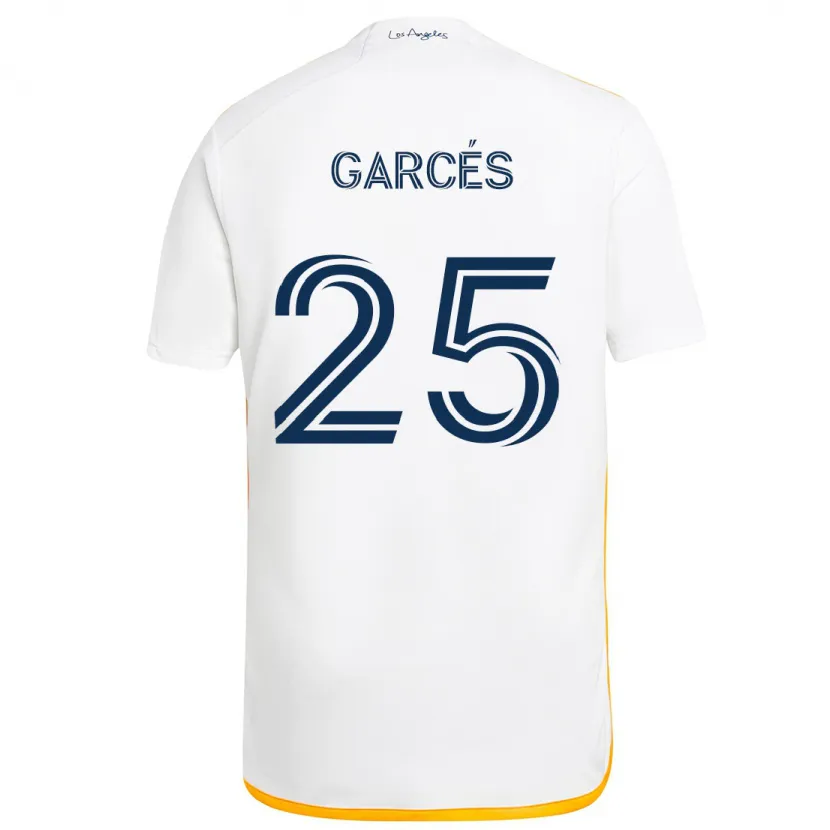 Danxen Kinder Carlos Garcés #25 Weiß Gelb Heimtrikot Trikot 2024/25 T-Shirt Schweiz