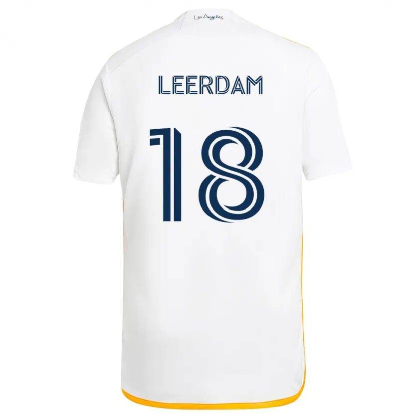 Danxen Kinder Kelvin Leerdam #18 Weiß Gelb Heimtrikot Trikot 2024/25 T-Shirt Schweiz