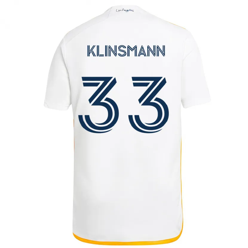 Danxen Kinder Jonathan Klinsmann #33 Weiß Gelb Heimtrikot Trikot 2024/25 T-Shirt Schweiz