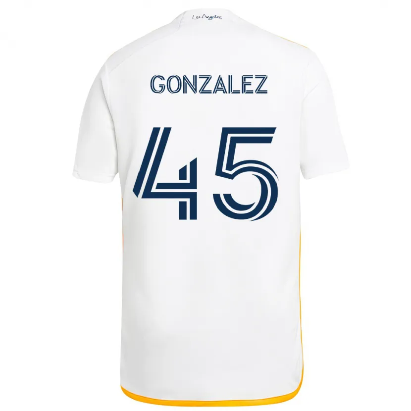 Danxen Kinder Adrián González #45 Weiß Gelb Heimtrikot Trikot 2024/25 T-Shirt Schweiz