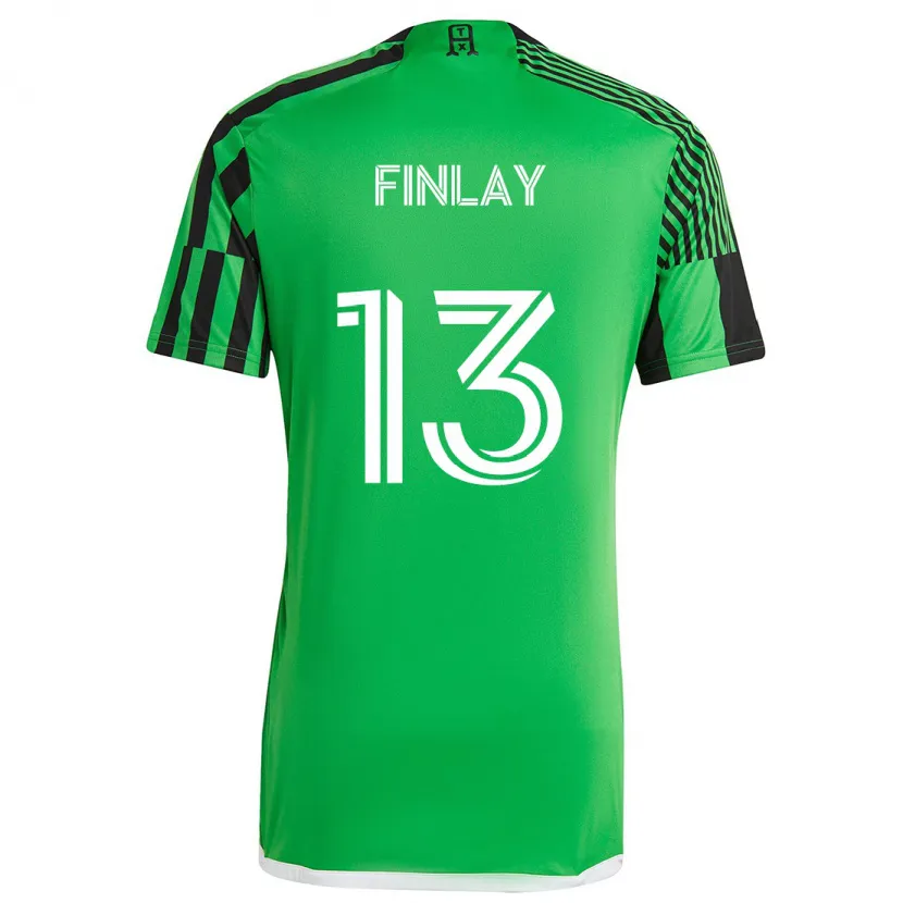 Danxen Kinder Ethan Finlay #13 Grün Schwarz Heimtrikot Trikot 2024/25 T-Shirt Schweiz