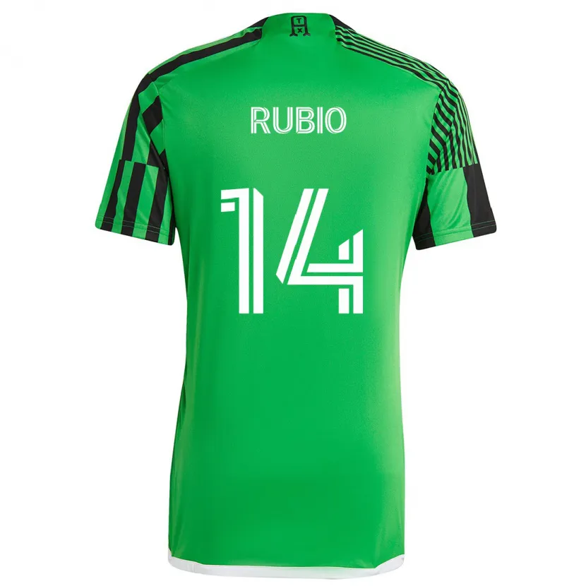 Danxen Kinder Diego Rubio #14 Grün Schwarz Heimtrikot Trikot 2024/25 T-Shirt Schweiz