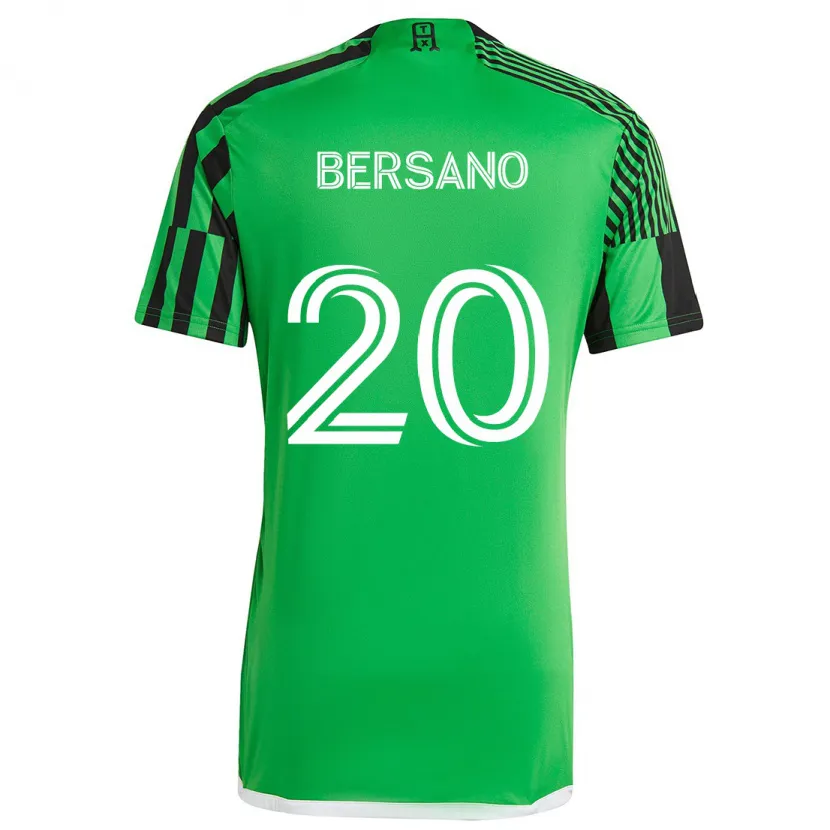 Danxen Kinder Matt Bersano #20 Grün Schwarz Heimtrikot Trikot 2024/25 T-Shirt Schweiz